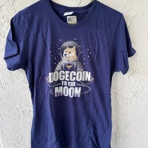Dogecoin Navy Blue Graphic T-Shirt